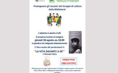 Gruppo di Lettura: 26 agosto, ore 18, “La vita davanti a sé”