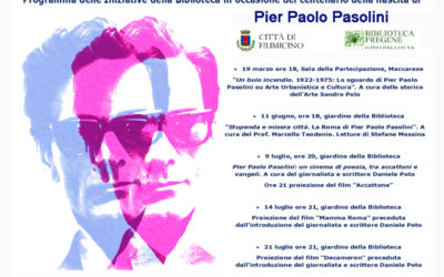 Il Programma delle Iniziative della Biblioteca in occasione del centenario della nascita di Pier Paolo Pasolini