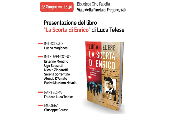 Luca Telese presenta il suo libro “La scorta di Enrico. Berlinguer e i suoi uomini: una storia di popolo”.
