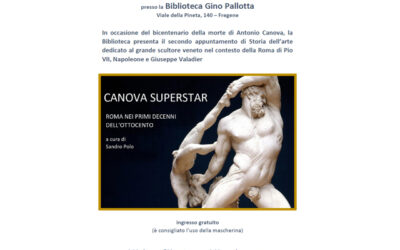 CANOVA SUPERSTAR 3 dicembre, ore 18: la Roma di Pio VII, Napoleone e Giuseppe Valadier,a cura di Sandro Polo