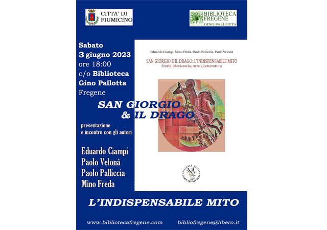 San Giorgio e il Drago, sabato 3 giugno, ore 18, con Eduardo Ciampi, Mino Freda, Paolo Pallicia, Paolo Velona’.