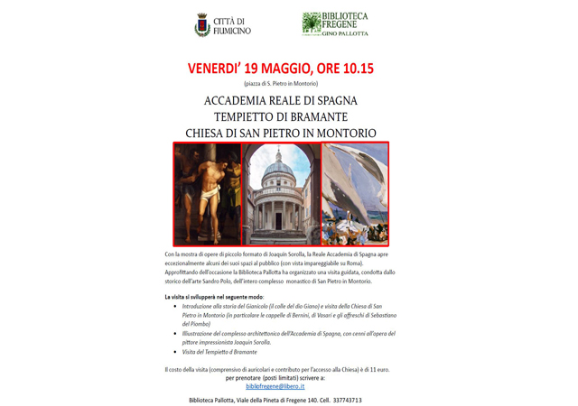 ACCADEMIA REALE DI SPAGNA – TEMPIETTO DI BRAMANTE – CHIESA DI SAN PIETRO IN MONTORIO, VISITA GUIDATA CON SANDRO POLO