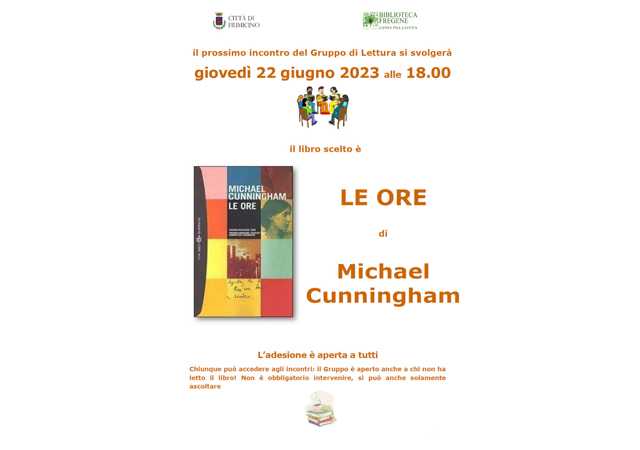 Le Ore, di Michael Cunningham per il Gruppo di Lettura di giovedì 22 giugno, ore 18