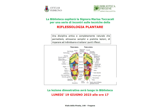 Riflessologia Plantare: lezione dimostrativa 19 giugno, ore 17