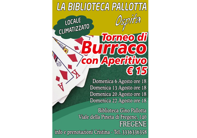 Tornei di Burraco in Biblioteca