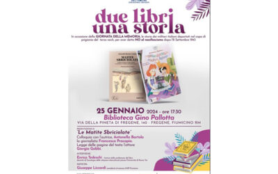 “Due libri, una Storia” con Antonella Bartolo, Francesca Procopio, Enrica Tedeschi, Giuseppe Liccardi. Letture: Giorgio Gobbi