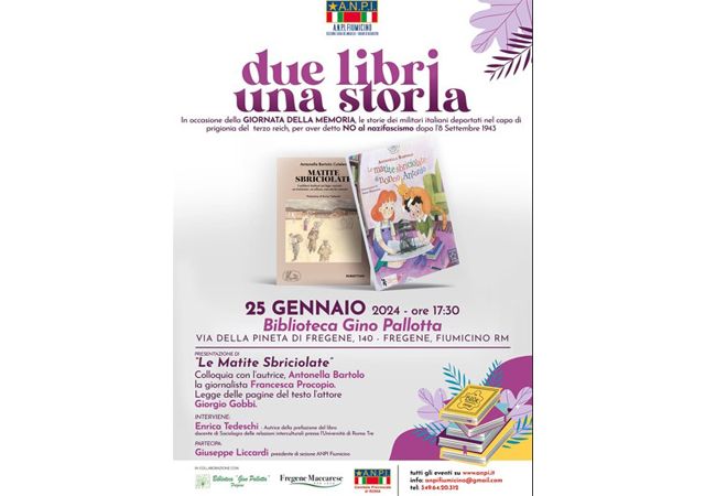 “Due libri, una Storia” con Antonella Bartolo, Francesca Procopio, Enrica Tedeschi, Giuseppe Liccardi. Letture: Giorgio Gobbi