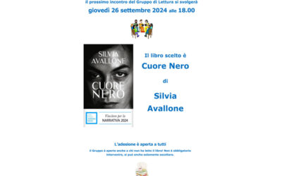 Gruppo di Lettura: giovedì 26 settembre, ore 18. “Cuore nero” di Silvia Avallone