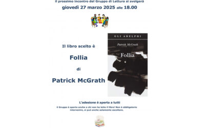 “Follia” di McGrath per il Gruppo di Lettura
