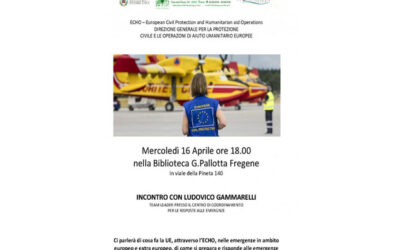 Incontro con Ludovico Gammarelli di ECHO-DIREZIONE GENERALE PER LA PROTEZIONE CIVILE E LE OPERAZIONI DI AIUTO UMANITARIO EUROPEE