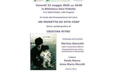 “Un pezzetto di vita così” di Cristina Pitrè, un libro sulla violenza degli uomini sulle donne.