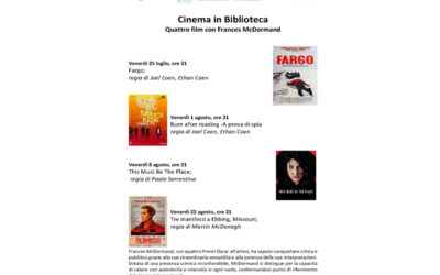 Cinema in Biblioteca : rassegna dedicata a FRANCES McDORMAND