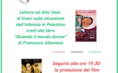 Letture dal libro di F. Albanese-A seguire proiezione film