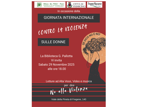 Contro la violenza sulle donne: 29 novembre ore 18